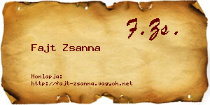 Fajt Zsanna névjegykártya